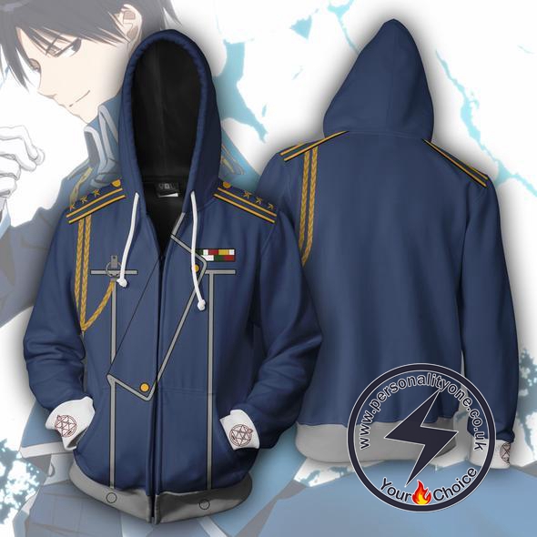 Fullmetal Alchemist Roy Mustang Zip Up Hoodie Jacket